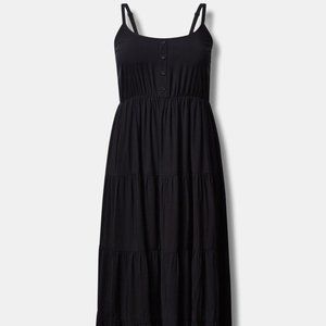 Torrid Maxi Challis Tiered Dress sz 0 NWT